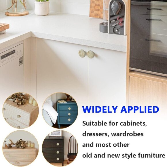 10 Pack 1.2" Ceramic Knobs Door Handle Cabinet Drawer Marble Finish Cupboard Pul - Picture 7 of 7